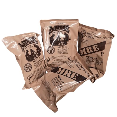 4 Pack MRE Meals Ready to Eat with Heaters H50107