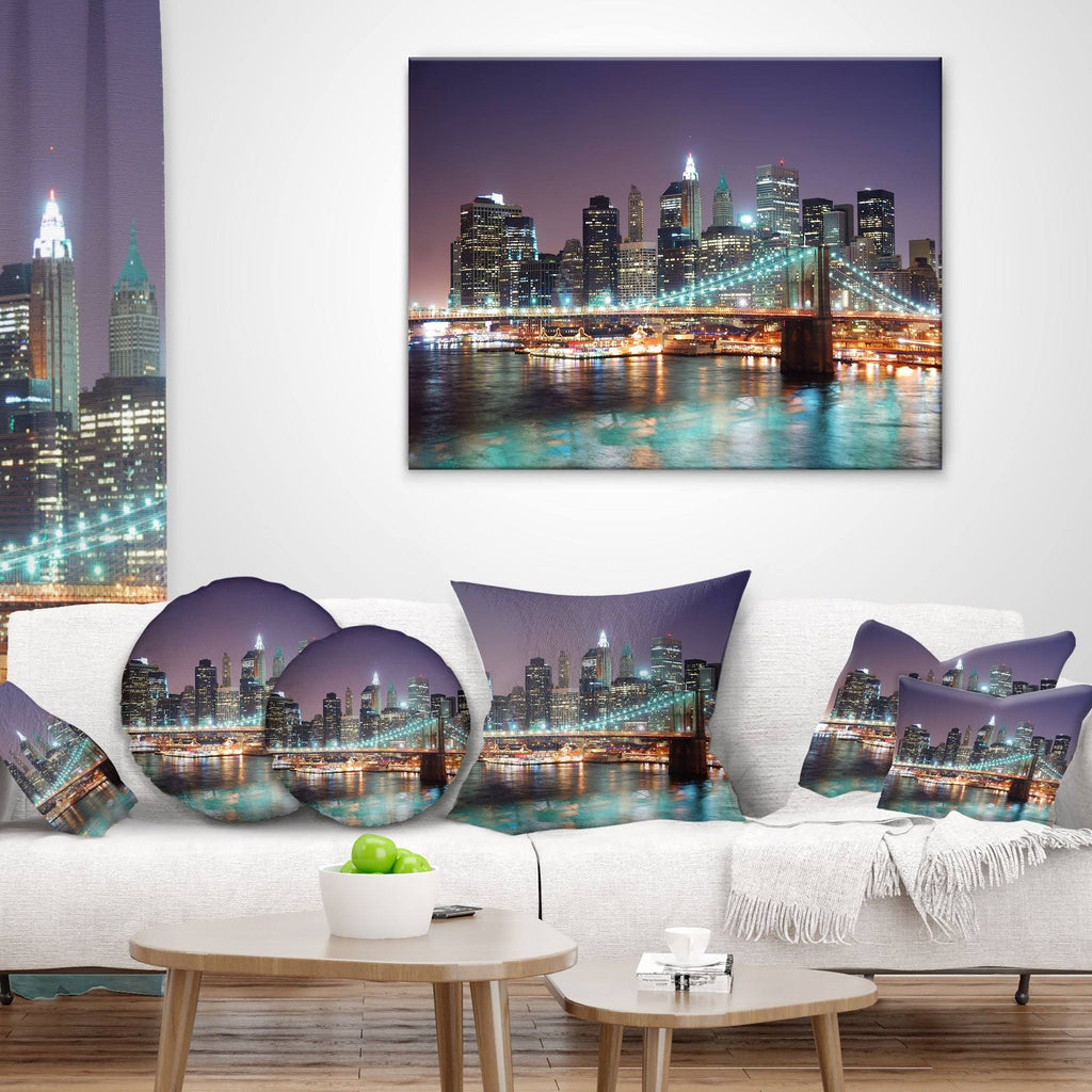 Multi-Color Cityscape Canvas Print 40 in. Wide x 20 in. High A759377