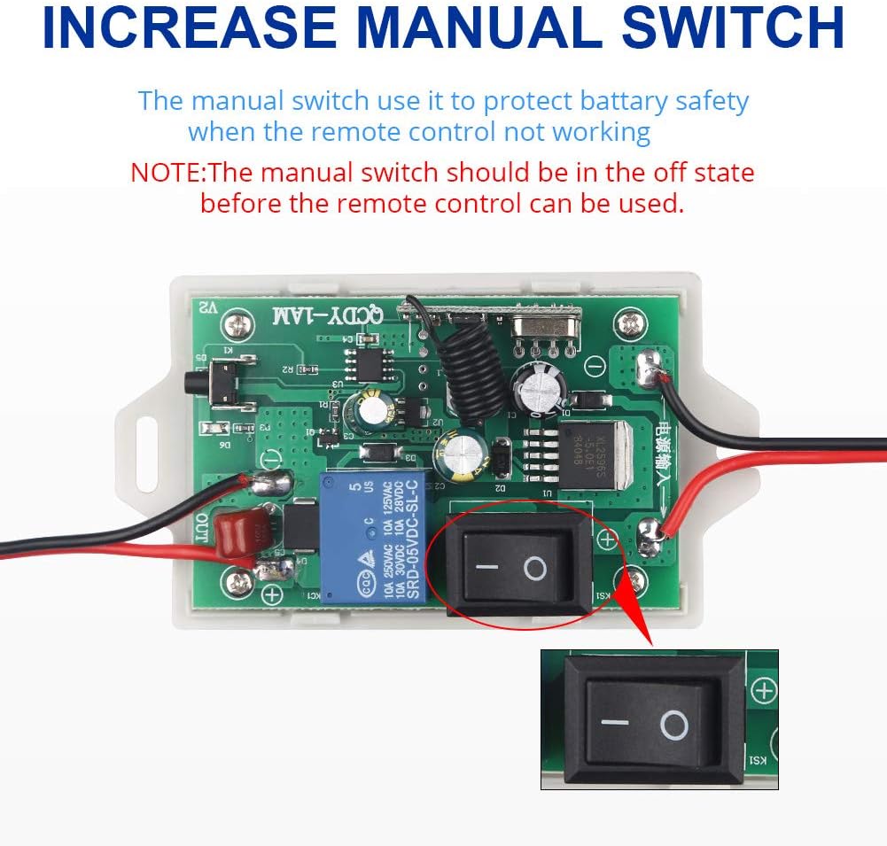 Pack of 2 280Amp DC24V Car Wireless Remote Control Battery Disconnect Switch R395241