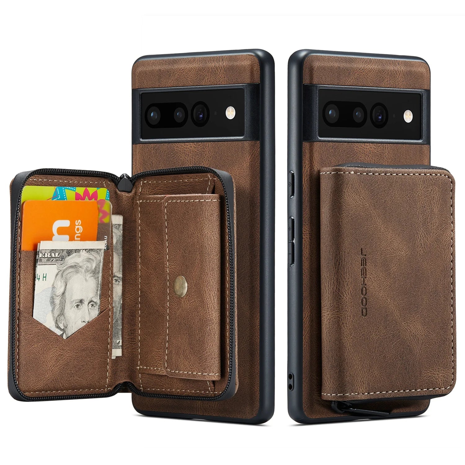 Brown Wallet Case for Google Pixel Fold 5G with Screen Protector V812073