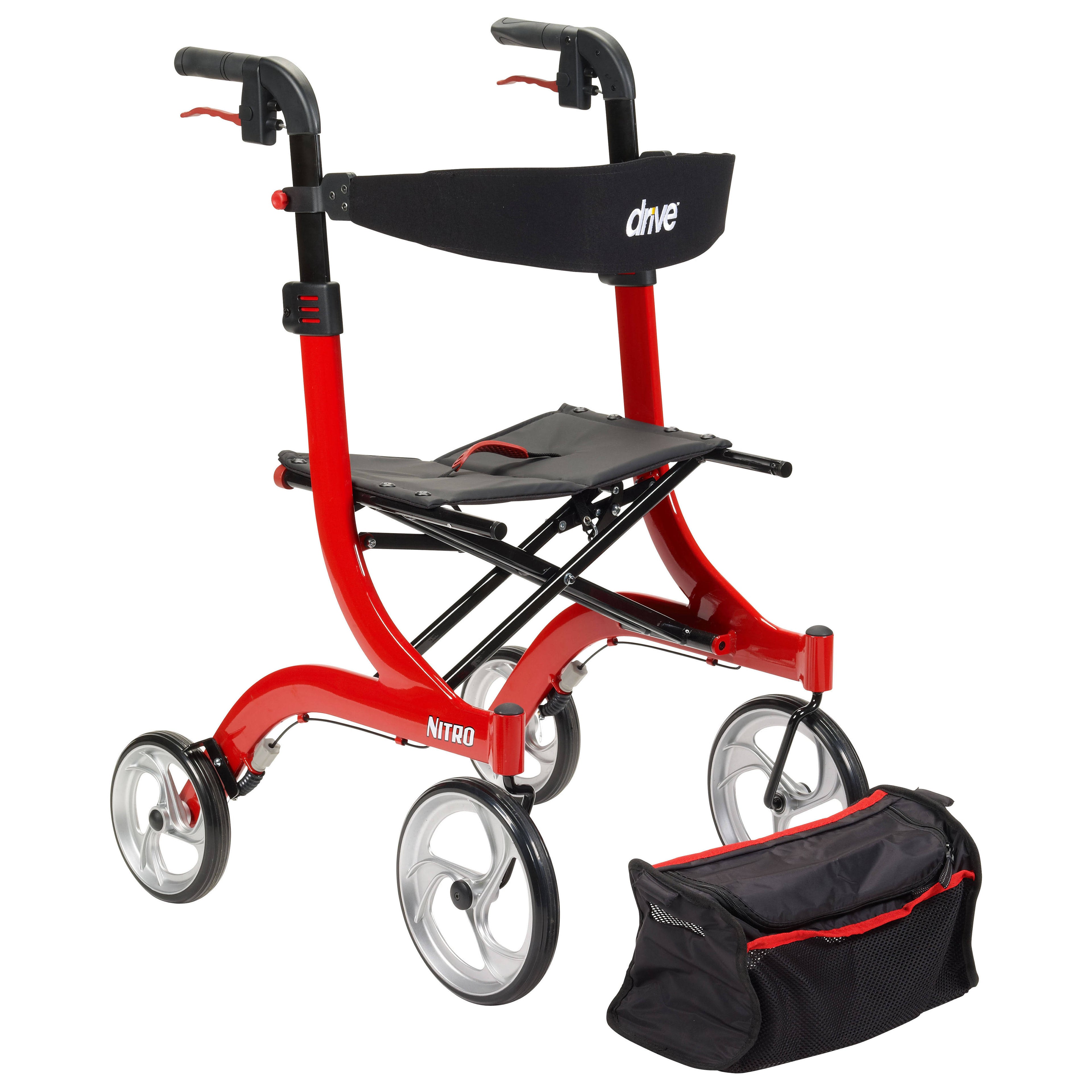Red Rollator Walker Z386355