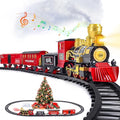 Electric Train Toy with Steam Locomotive, Tracks, Lights & Sound O774