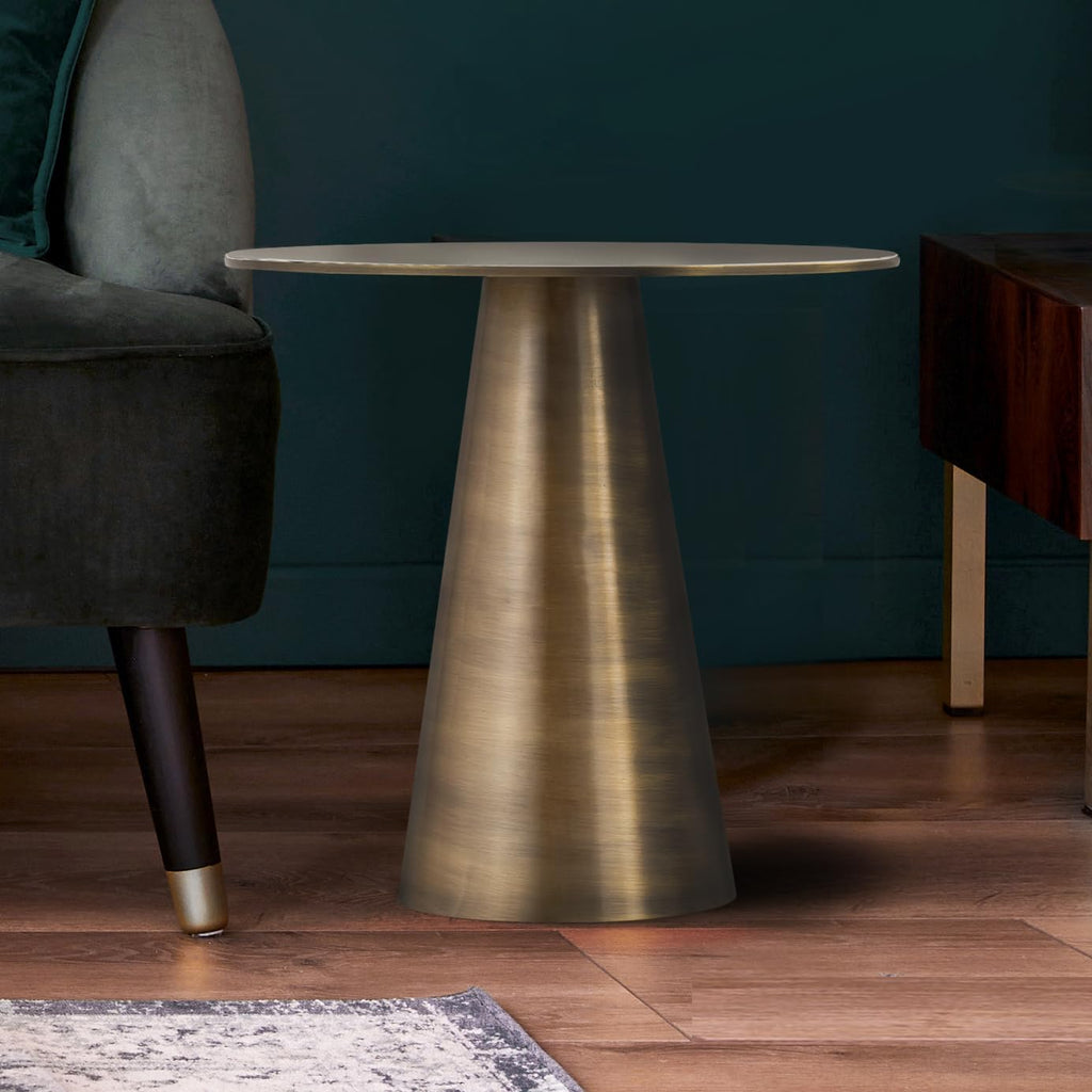 Antique Brass Finished Side Table O2967