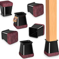 32 Pack Clear Square Silicone Chair Leg Floor Protectors A584476