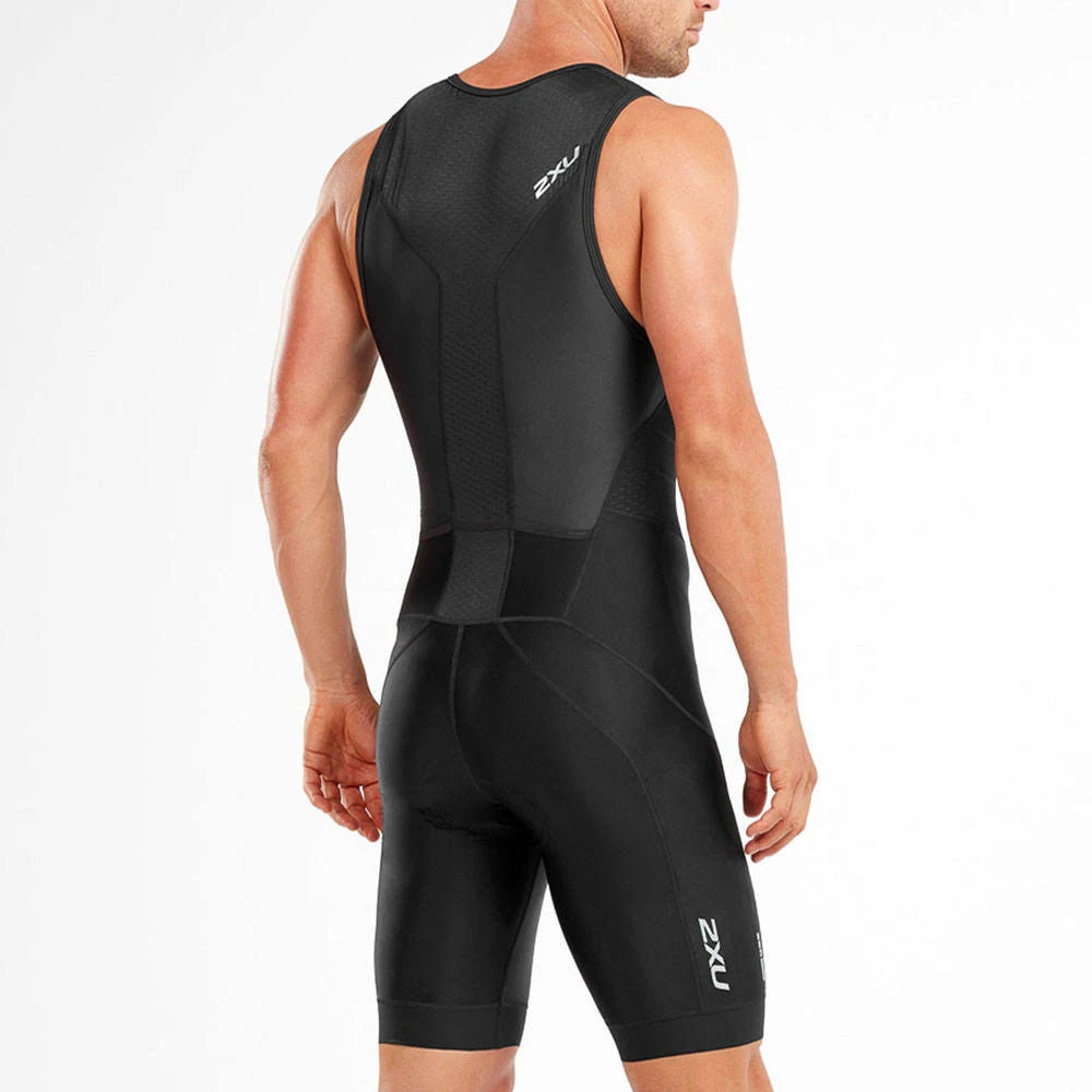 Black Front Zip Trisuit A278