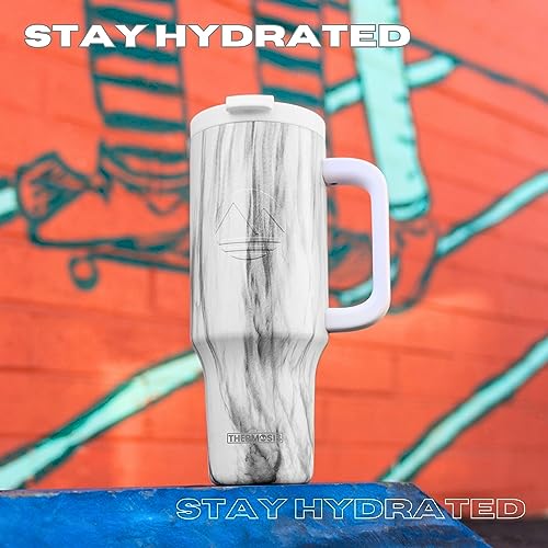 40 oz Stainless Steel Insulated Tumbler with Handle and Straw G4465
