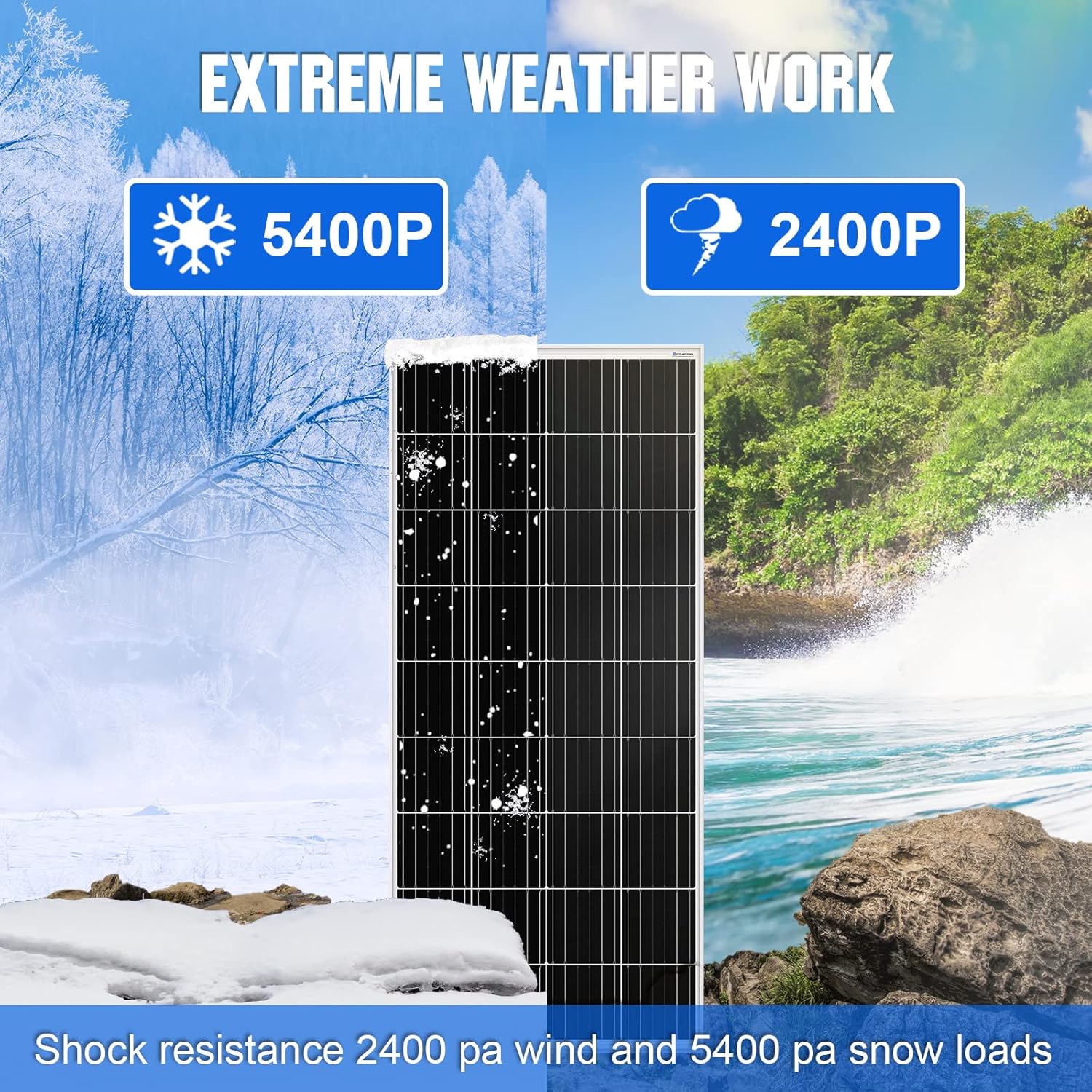 2pcs 100 Watt 12 Volt Monocrystalline Solar Panel O45919