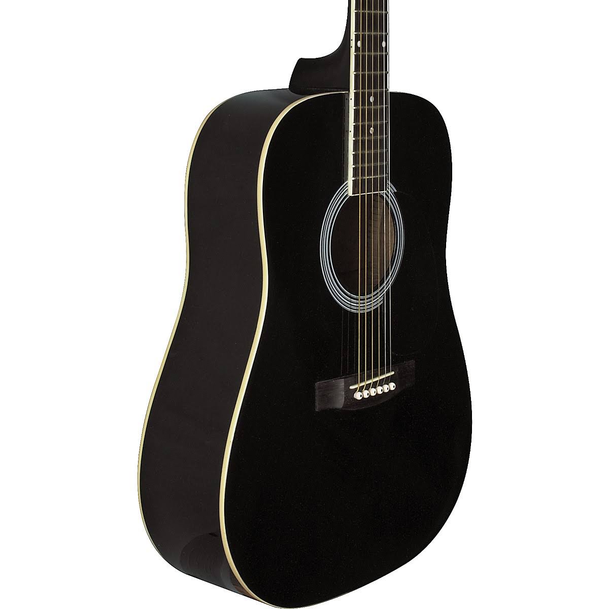 Black Dreadnought Acoustic Guitar Z602