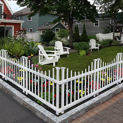 White Vinyl Picket Fence Kit 2.5 ft. H x 3.5 ft. W 2 Fence Panels R157