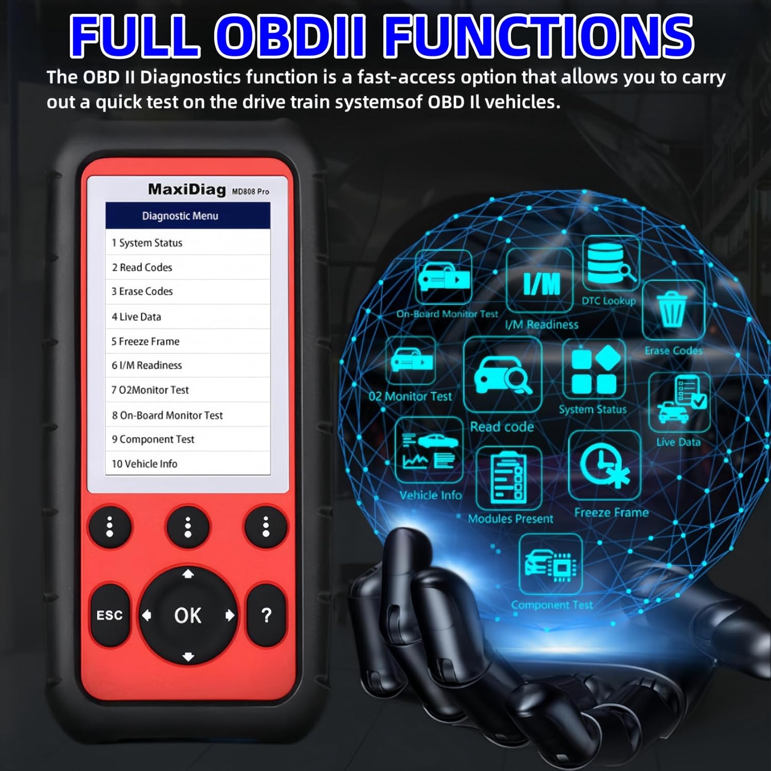 OBD2 Scanner Diagnostic Scan Tool O9542