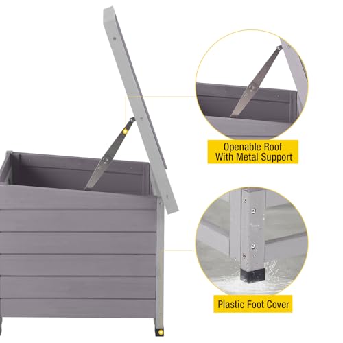 Cat House with Escape Door Insulated Weatherproof Roof K73659