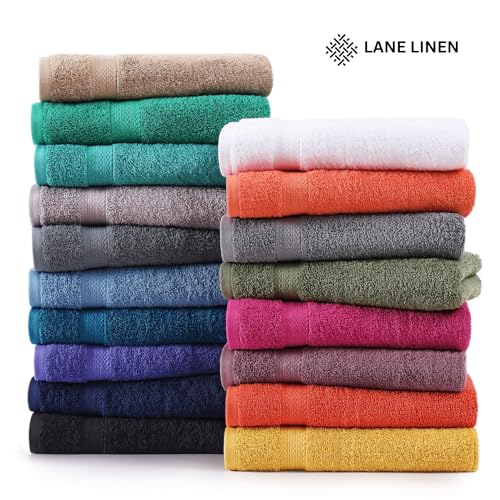 16 Piece 100% Cotton Black Bath Towel Set with 4 Bath Towels, 4 Hand Towels, 8 Wash Cloths G1437