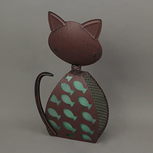 Metal LED Solar Garden Statue 15.5 Inches High S5219