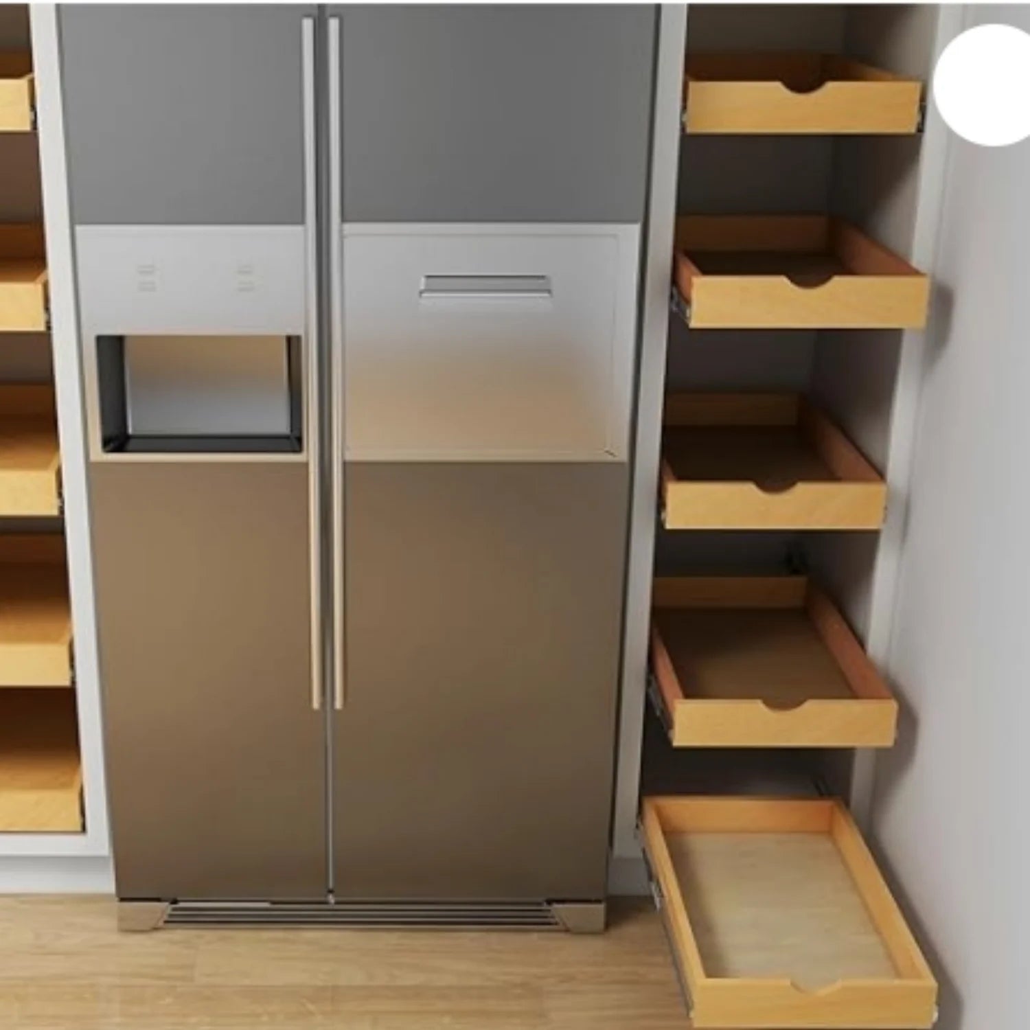 14 inch Width Wood Pull Out Tray Drawer Box Kitchen Cabinet Organizer Z8490