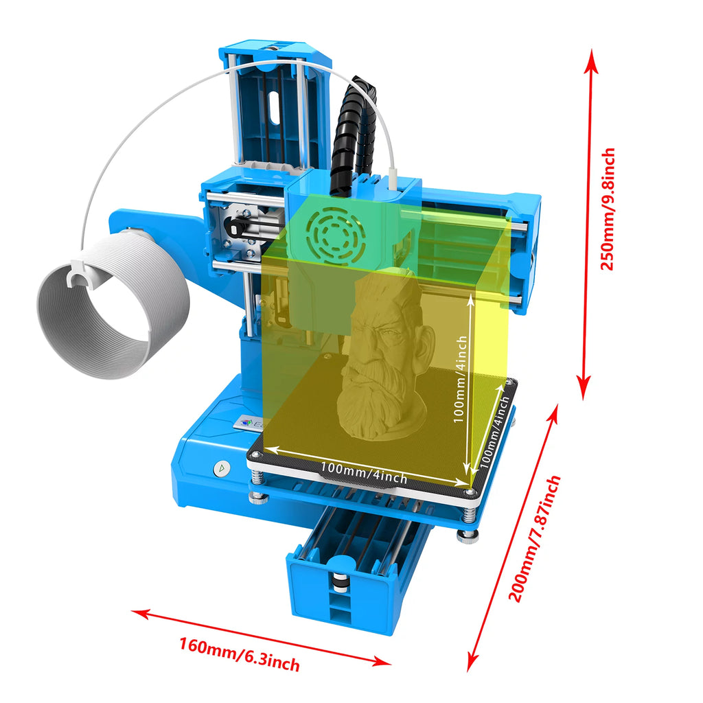 Mini 3D Printer, 100x100x100mm Print Size G572911