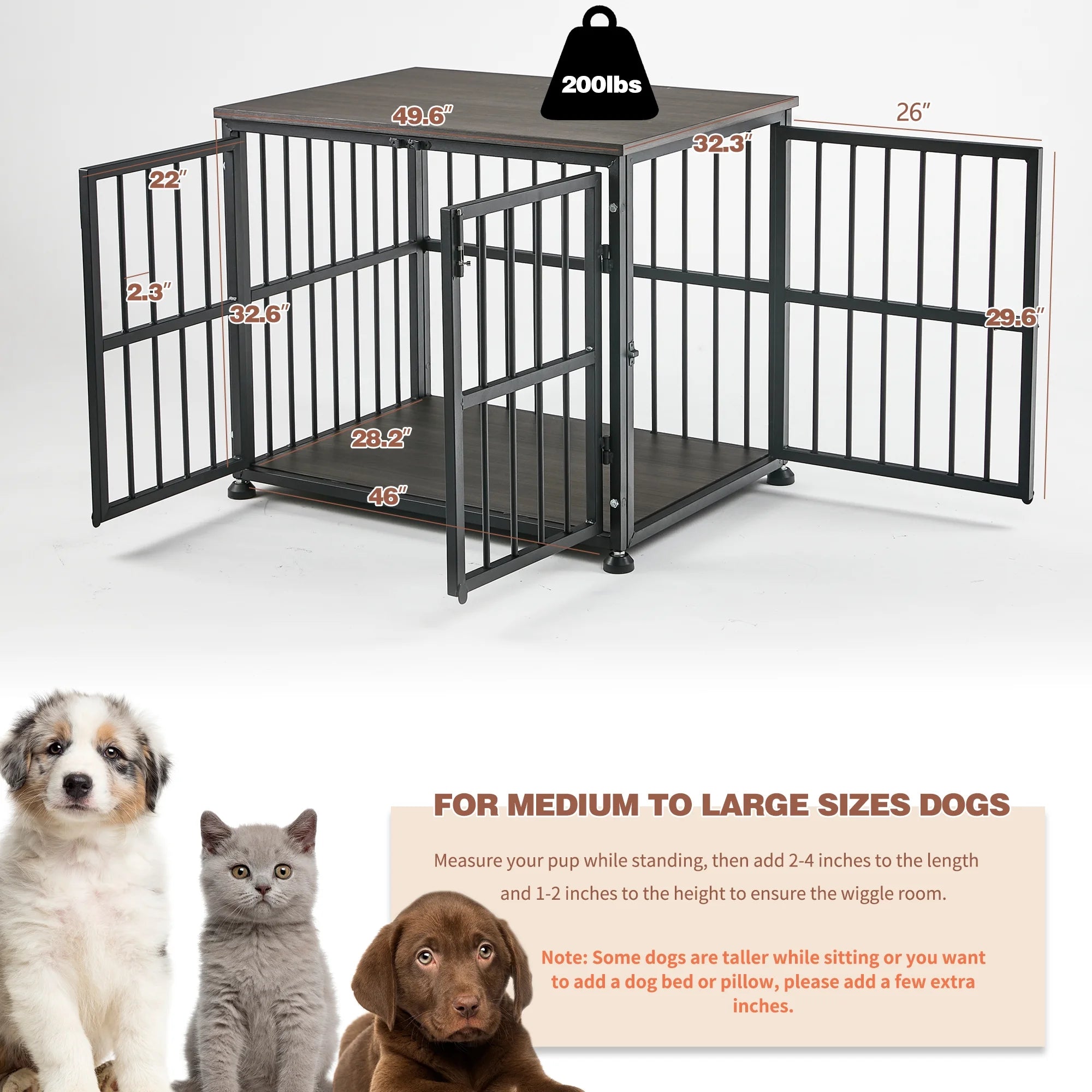 48Inch Heavy Duty Wooden Dog Crate G63036