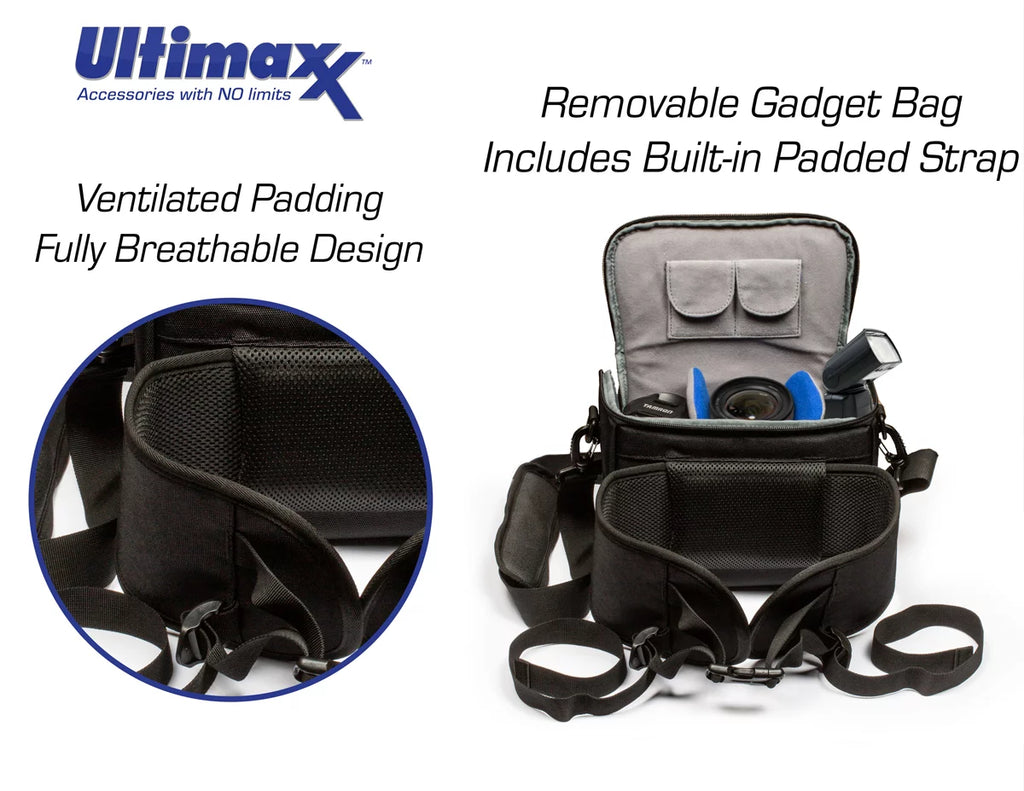 Heavy Duty Camera Backpack with Removable Gadget Bag & Waterproof Rain Cover S636