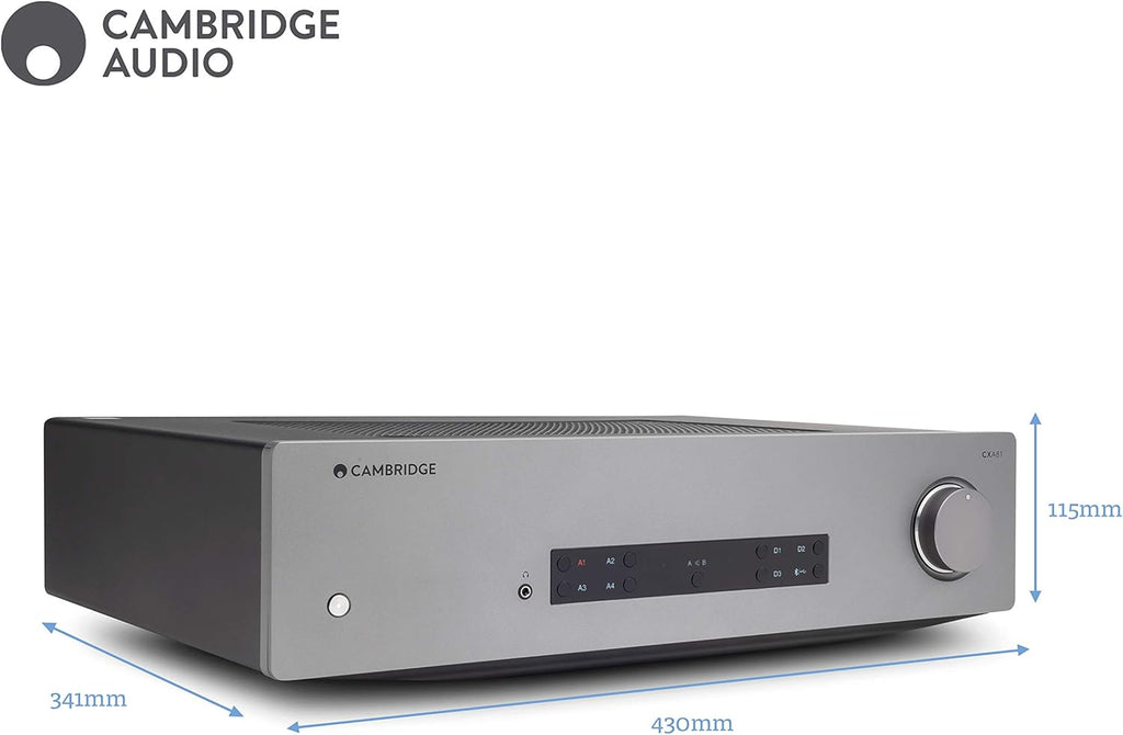 Stereo Two-Channel Amplifier with Bluetooth and Built-in DAC - 80 Watts Per Channel (Lunar Grey) N6689