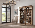 Brown 8' Tall Bookcase Wall with Ladder O396914