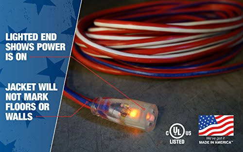 50-Foot 12/3 Extension Cord with Lighted End Z4761