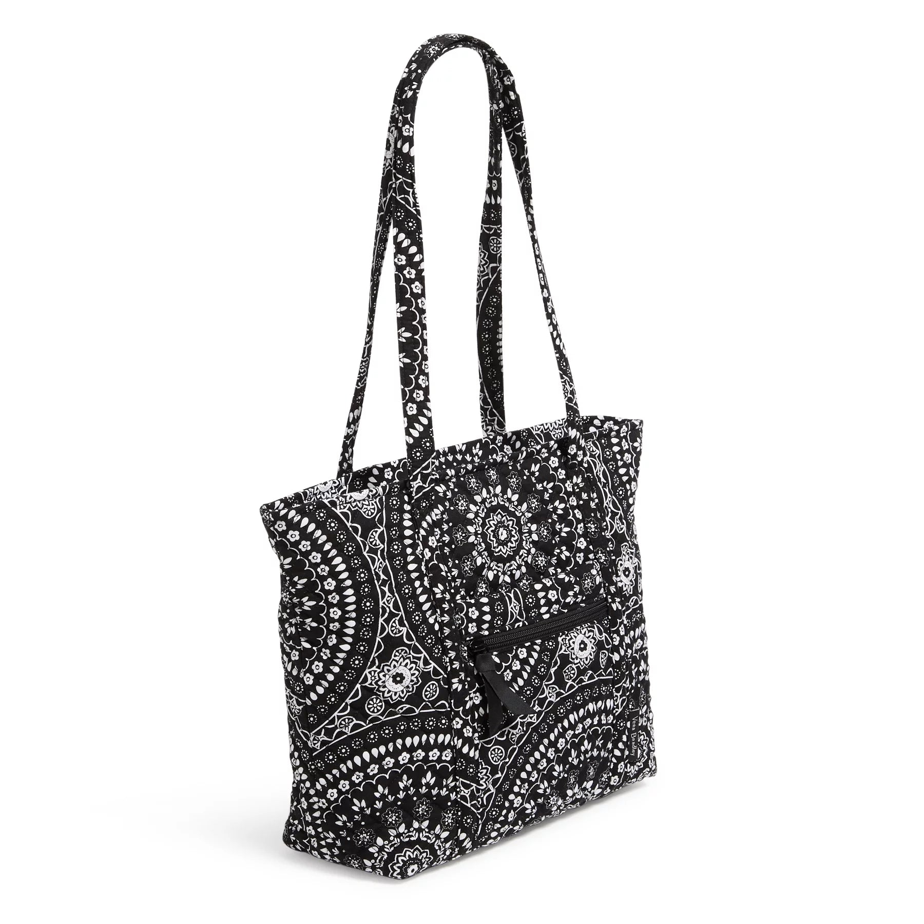 Black Bandana Medallion Recycled Cotton Small Tote Bag Q31884