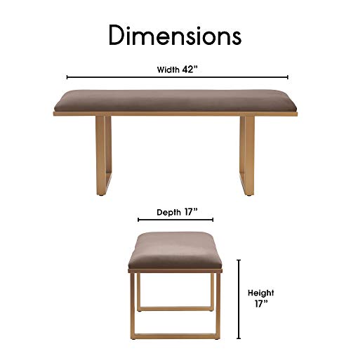 Dark Grey Velvet Bedside Bench S9570