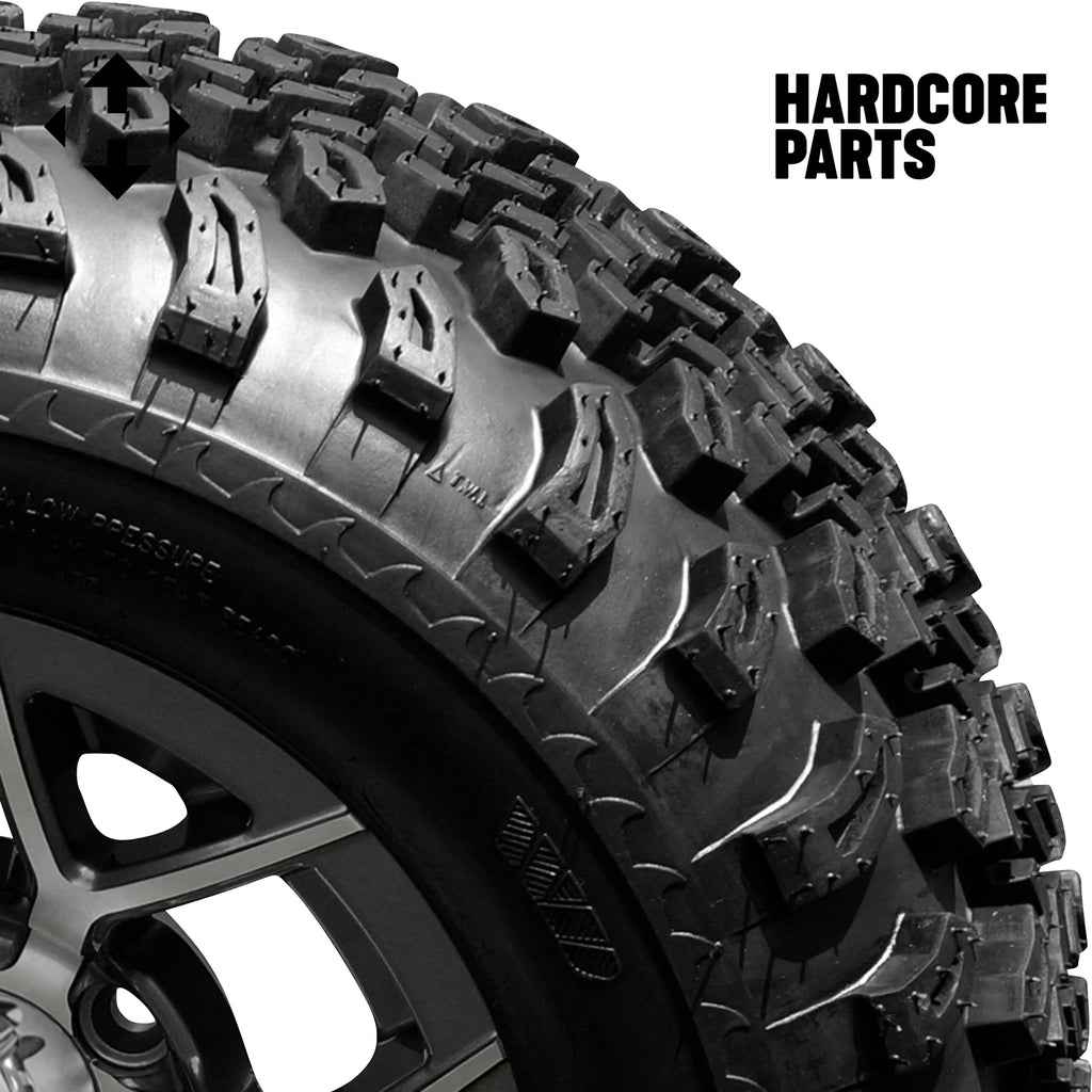 6” Heavy Duty Double A-Arm Suspension Lift Kit for Club Car DS Golf Cart with 12" Machined/Gunmetal Wheels and 23"x10.5"-12" All-Terrain Tires W143