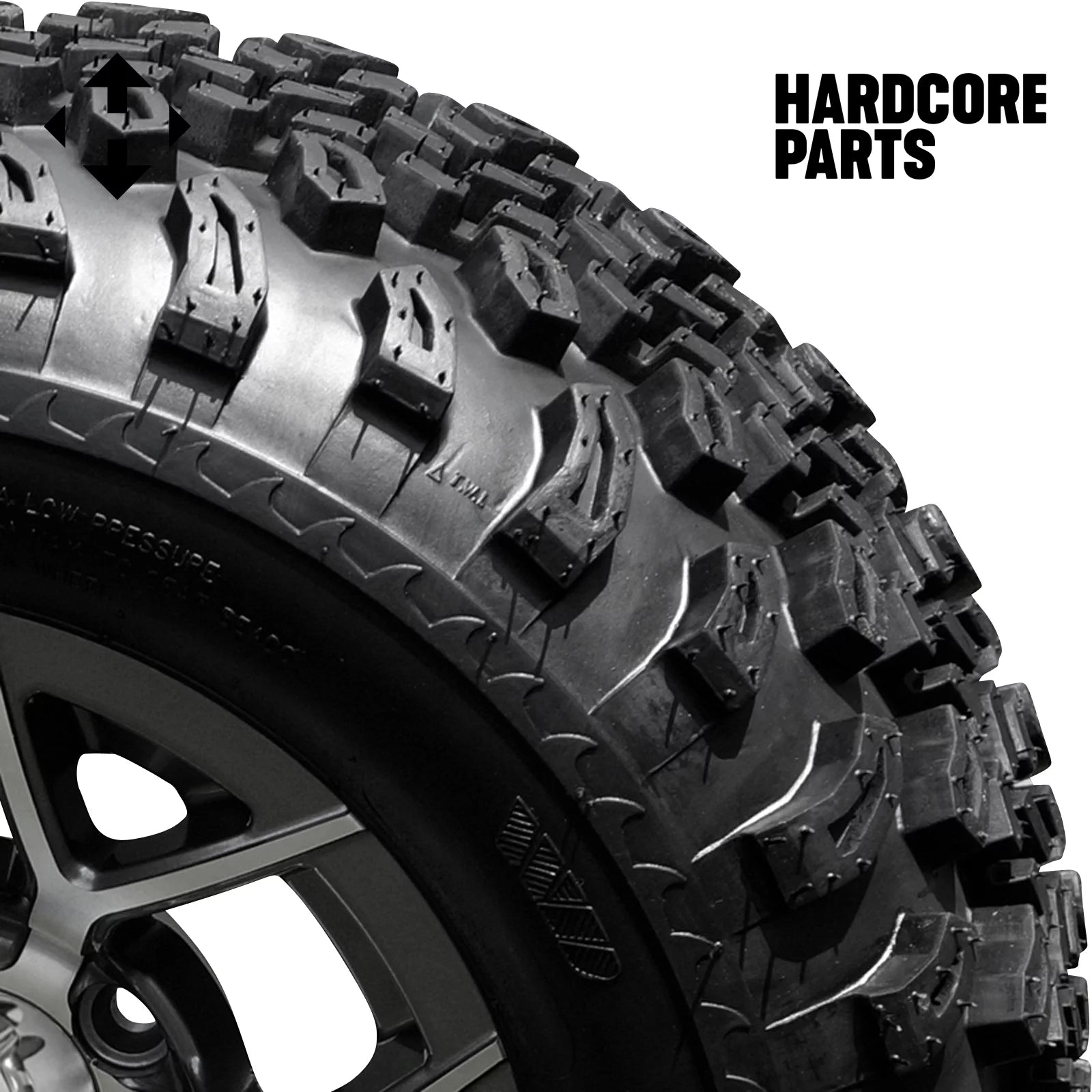 6” Heavy Duty Double A-Arm Suspension Lift Kit for Club Car DS Golf Cart with 12" Machined/Gunmetal Wheels and 23"x10.5"-12" All-Terrain Tires W143