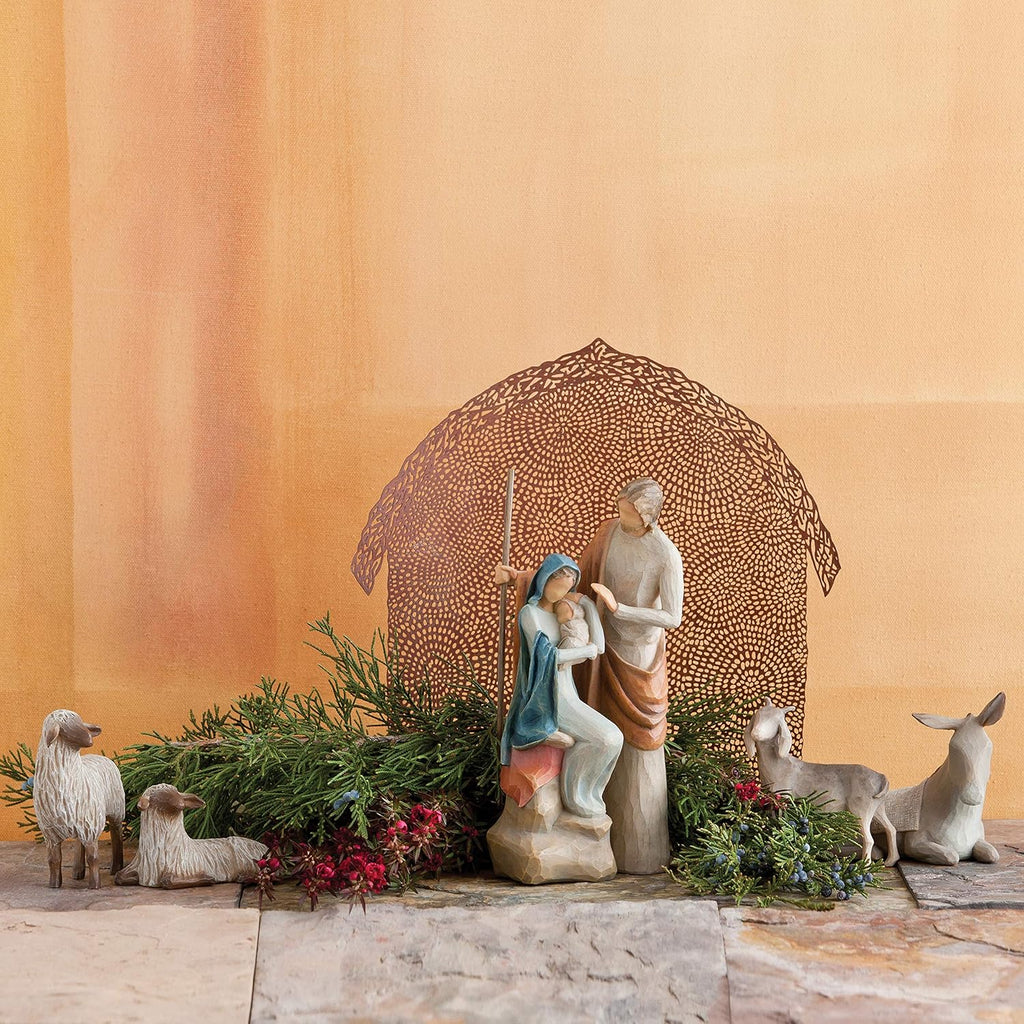 pierced-metal nativity backdrop I3584