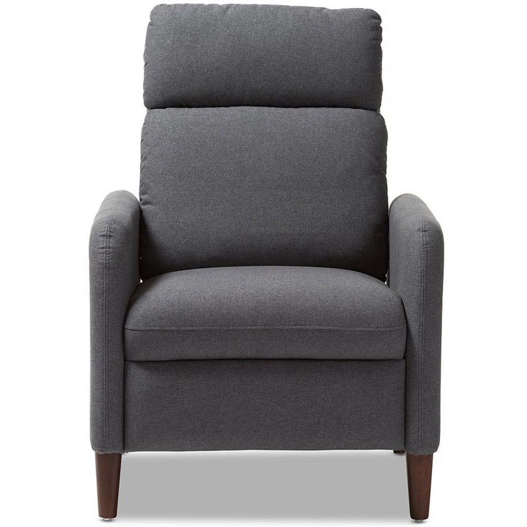 Gray and Walnut Recliner A152