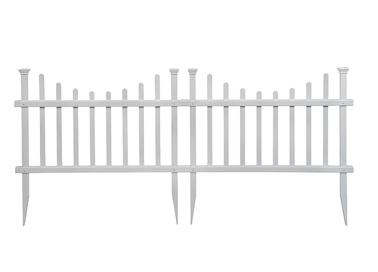 White Vinyl Picket Fence Kit 2.5 ft. H x 3.5 ft. W 2 Fence Panels R157