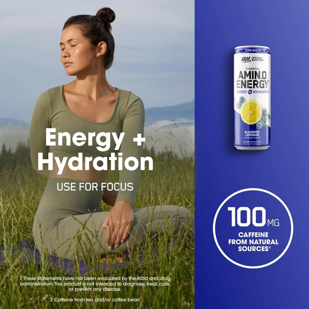 Blueberry Lemonade Sparkling Hydration Drink, 12 Fl Oz Pack of 7 V556