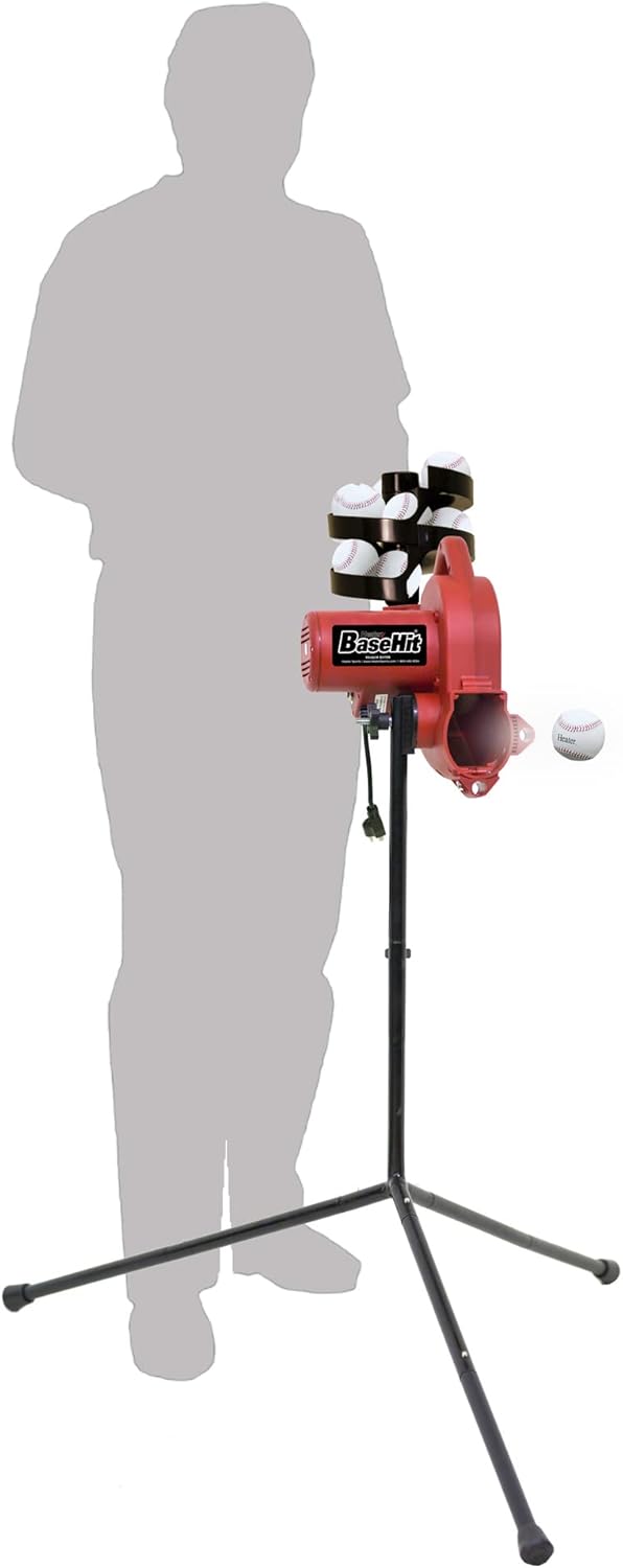Base Hit Lite & Real Baseball Pitching Machine U85768