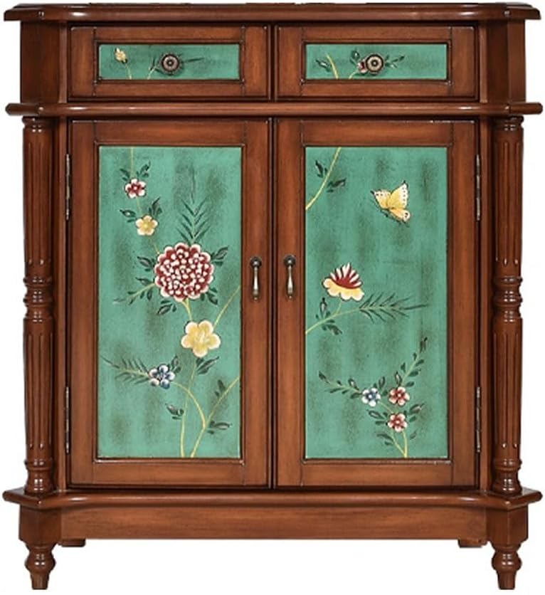 Pastoral Painted Retro Old Furniture Storage Drawer Sideboard P23520
