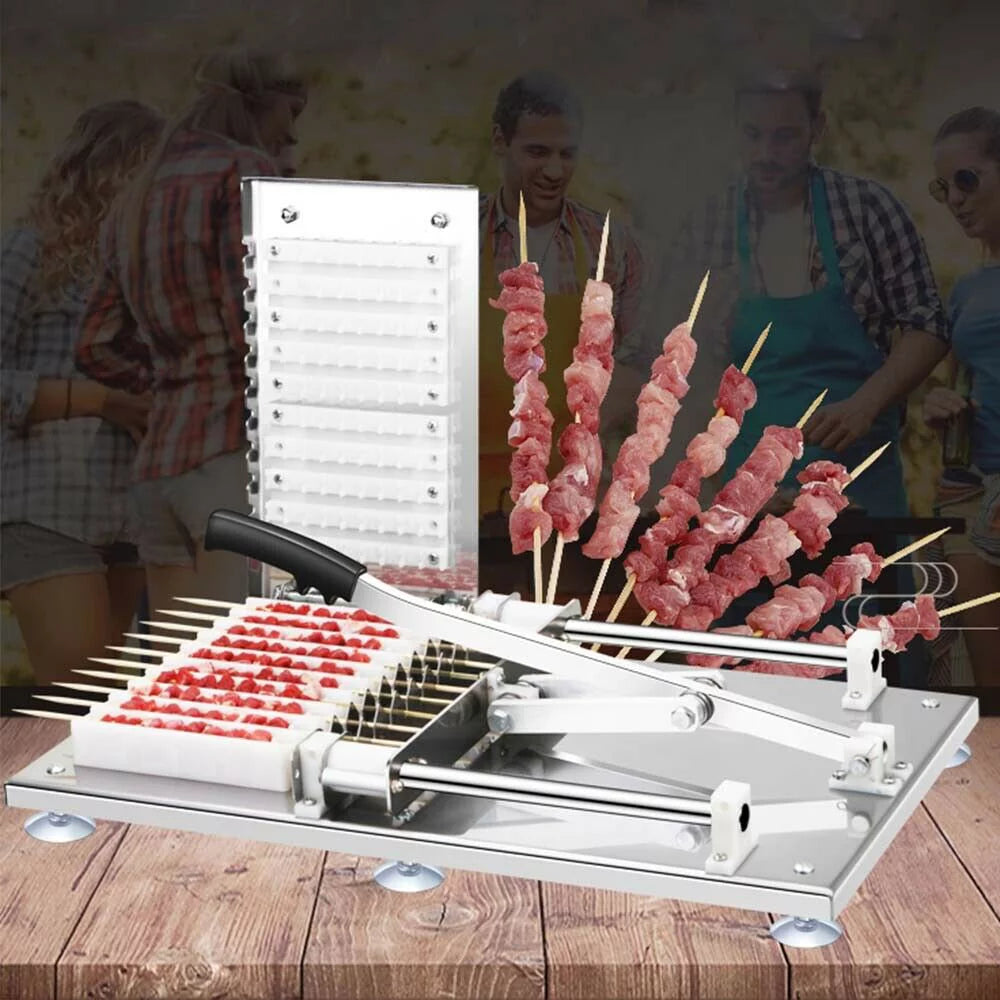 Manual Meat Skewer 10 Strings BBQ Tool X588