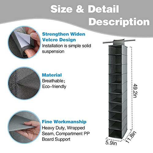 10-Shelf Hanging Shoe Organizer D682293