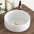 White 16 Inch Round Vessel Sink W569