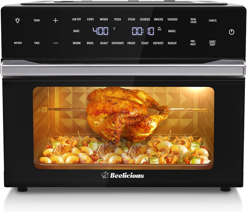 32QT Extra Large Digital Convection Oven Air Fryer Combo with Rotisserie and Dehydrator, Black V36774
