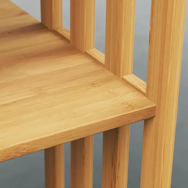Walnut 6 Tier Bamboo Rotating Bookshelf L7745