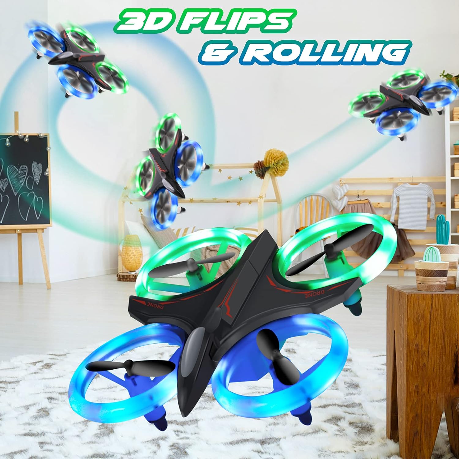 Mini LED RC Quadcopter Drone J2103