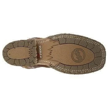 Brown Wide Square Toe Men's Boots I2634
