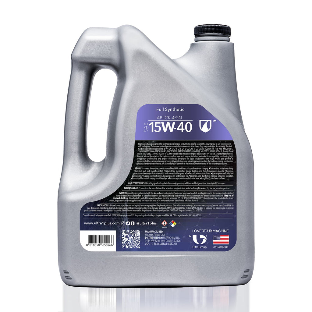 Heavy Duty Full Synthetic Diesel SAE 15W-40 Motor Oil, 1 Gal O526819