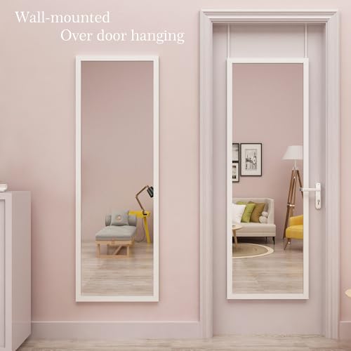 48" x 16" Full Length Metal Frame Mirror, 2 Pcs Door Hanging Mirror C415