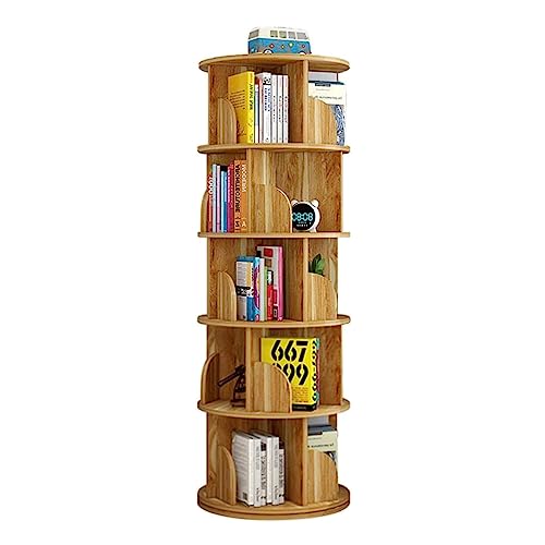 Brown 40 x 160cm Wooden Rotating Bookcase P656671