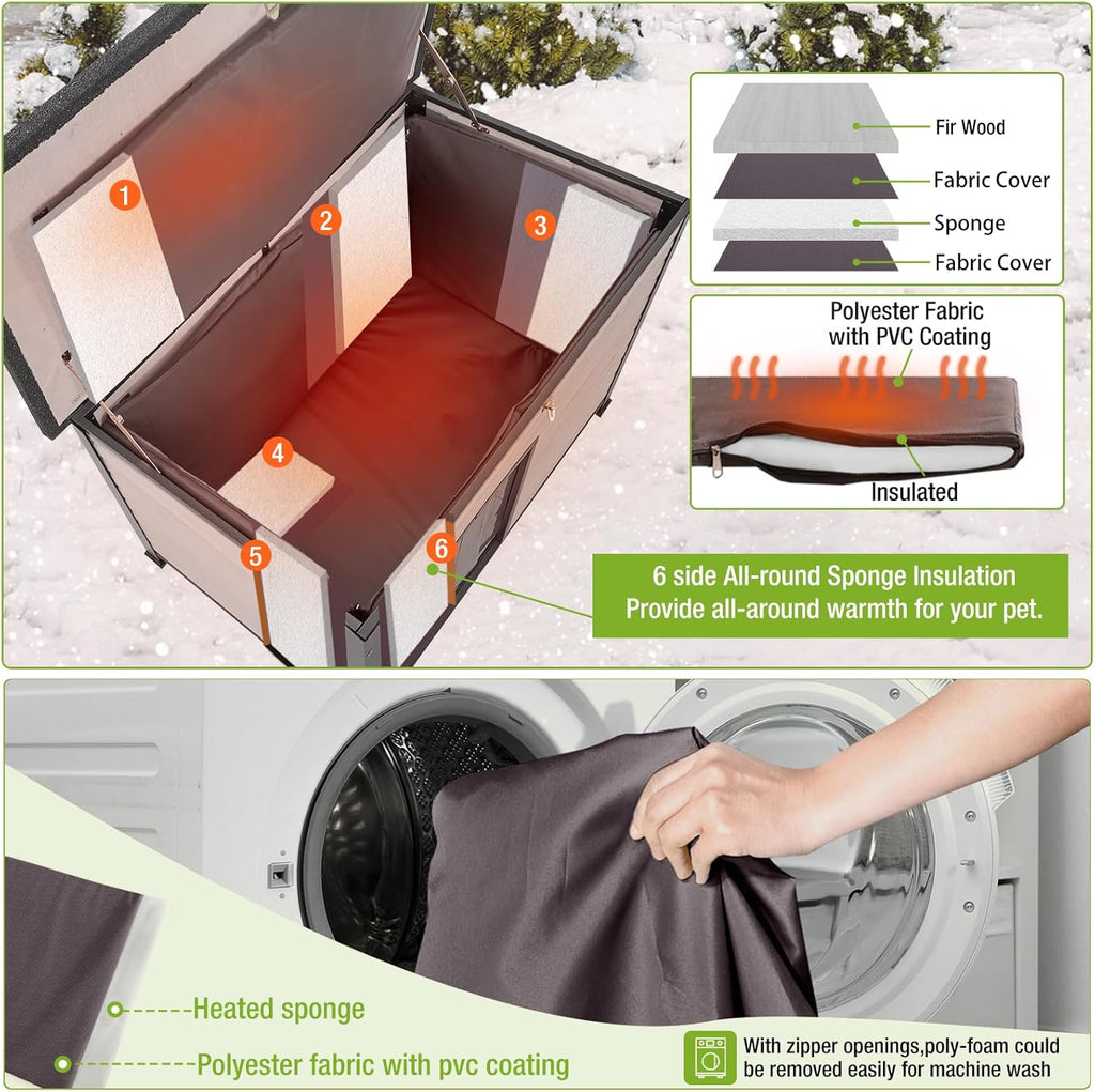 Outdoor Dog Kennel with Liner C884547