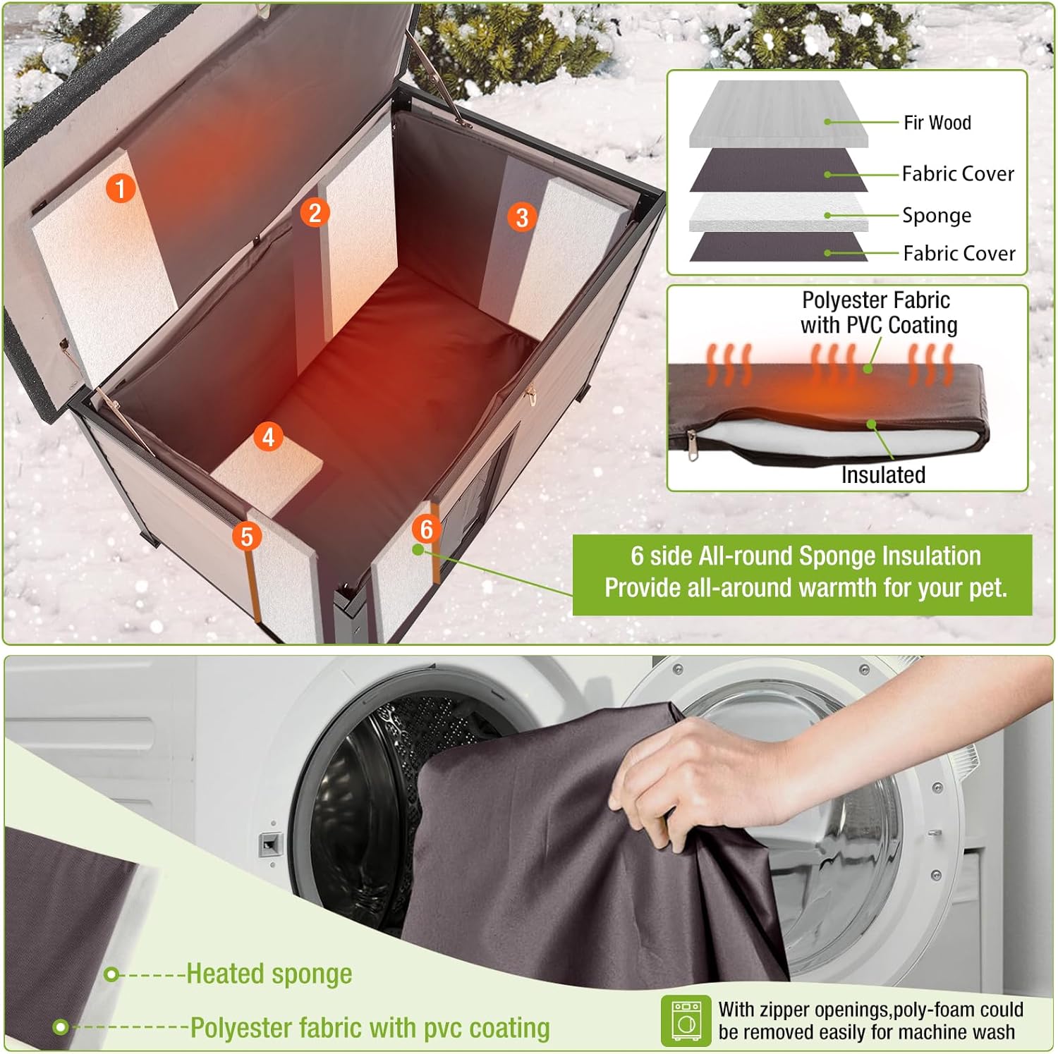 Outdoor Dog Kennel with Liner C884547