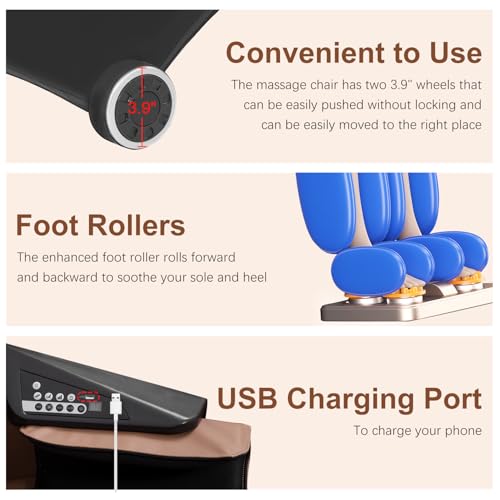 Black Shiatsu Massage Chair with Zero Gravity O94005