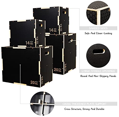 3 in 1 Non-Slip Wooden Plyo Box S351110