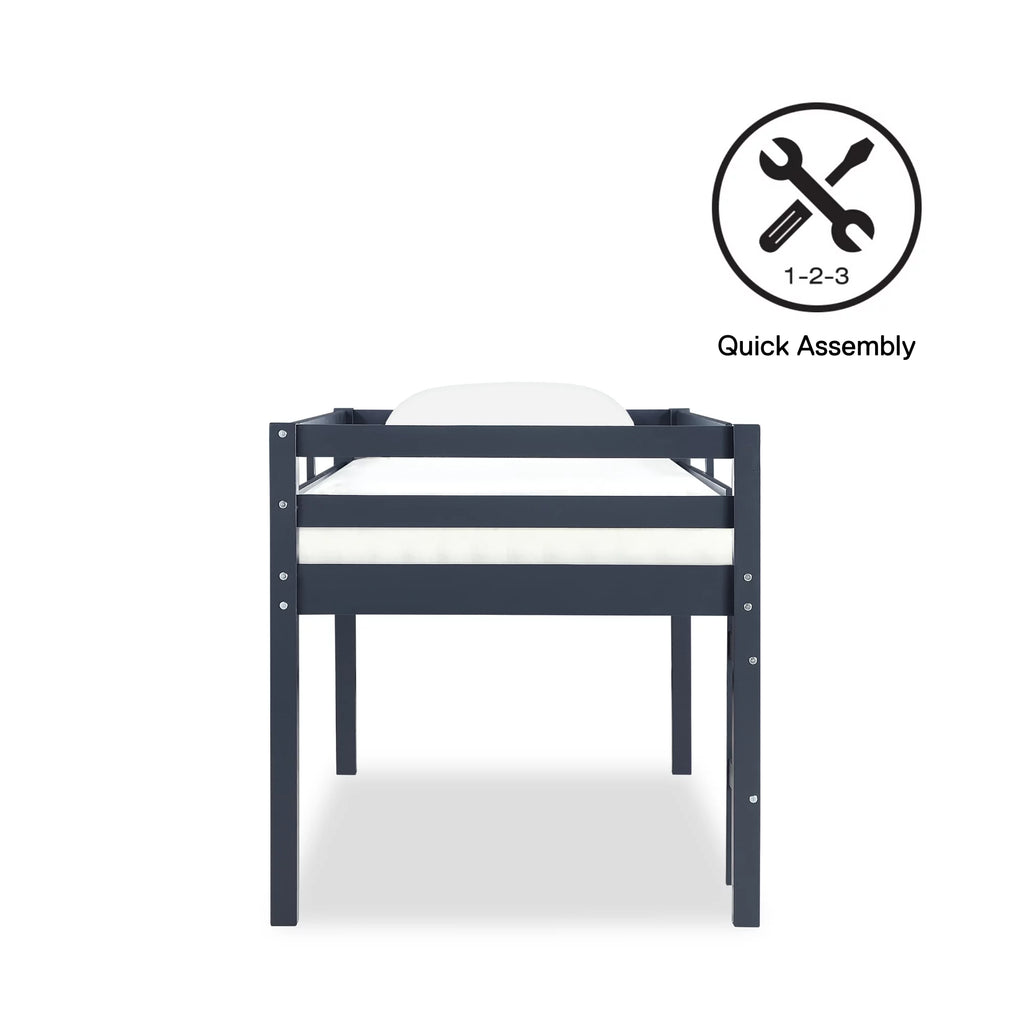 Blue Twin Loft Bed N834