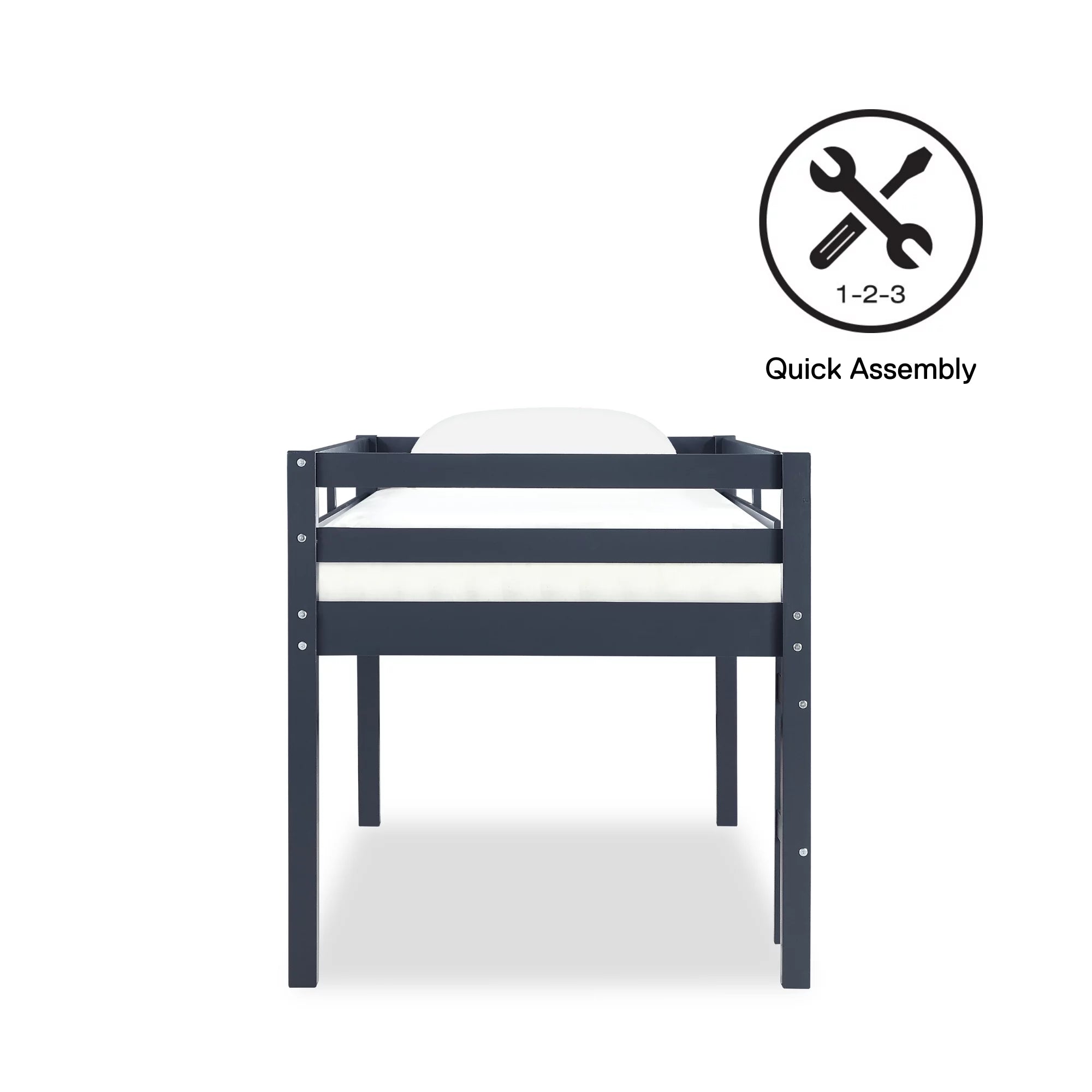Blue Twin Loft Bed N834